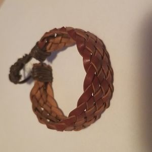 Brown braided adjustable bracelet, NWT